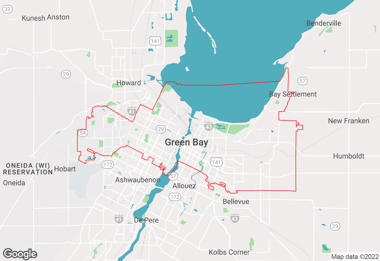 Green Bay map