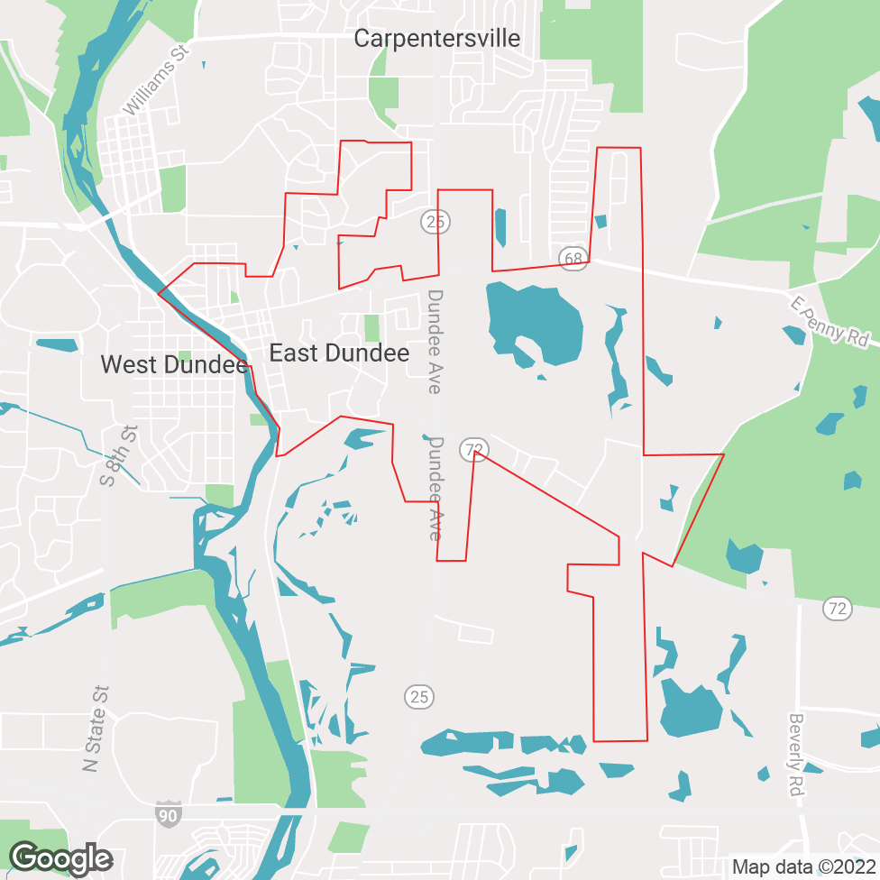 East Dundee map