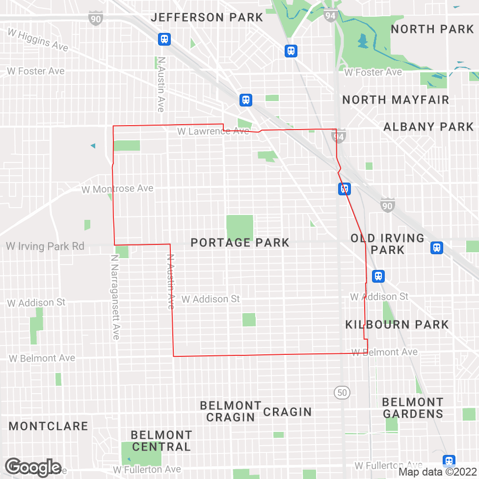 Portage Park map