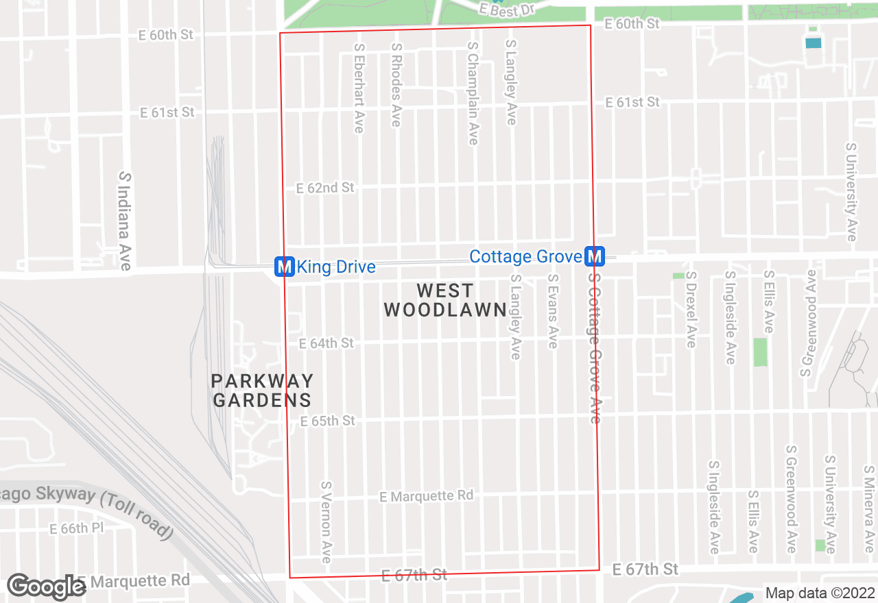 West Woodlawn map