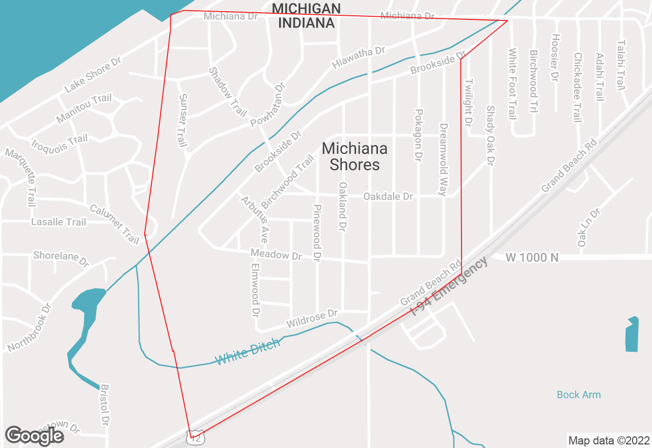 Michiana Shores map