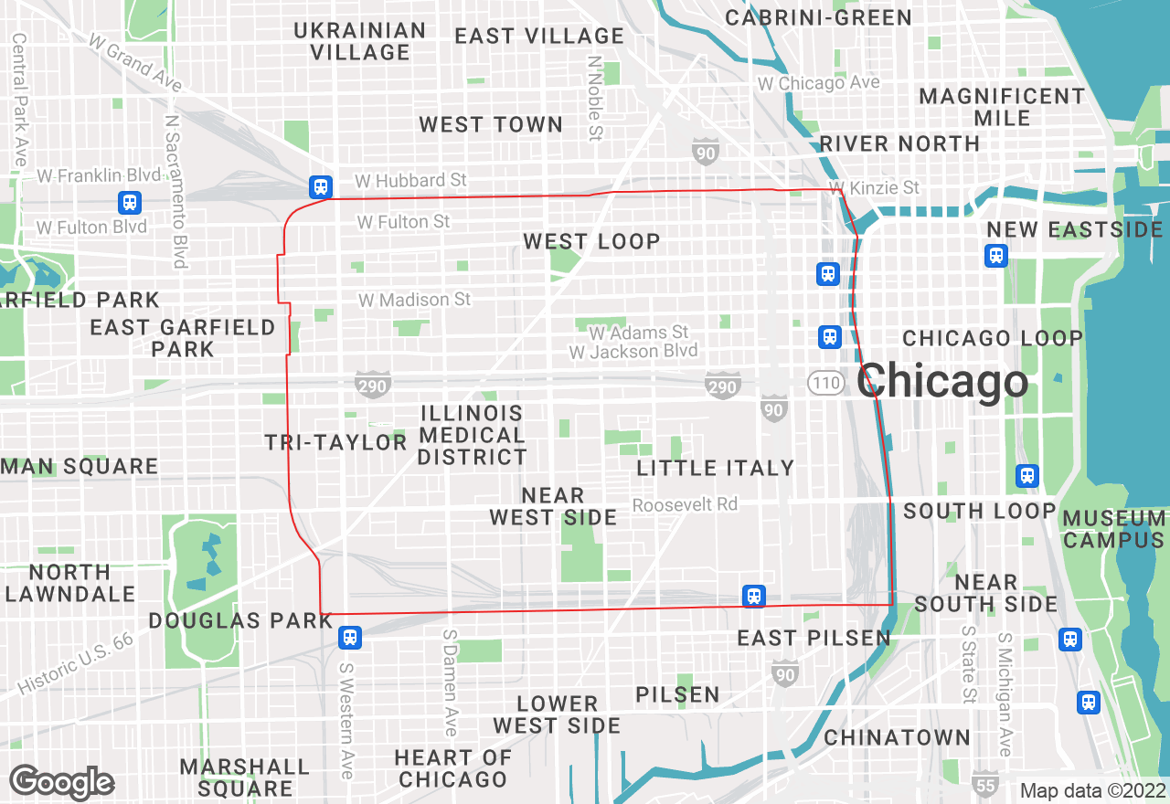 Near West Side map