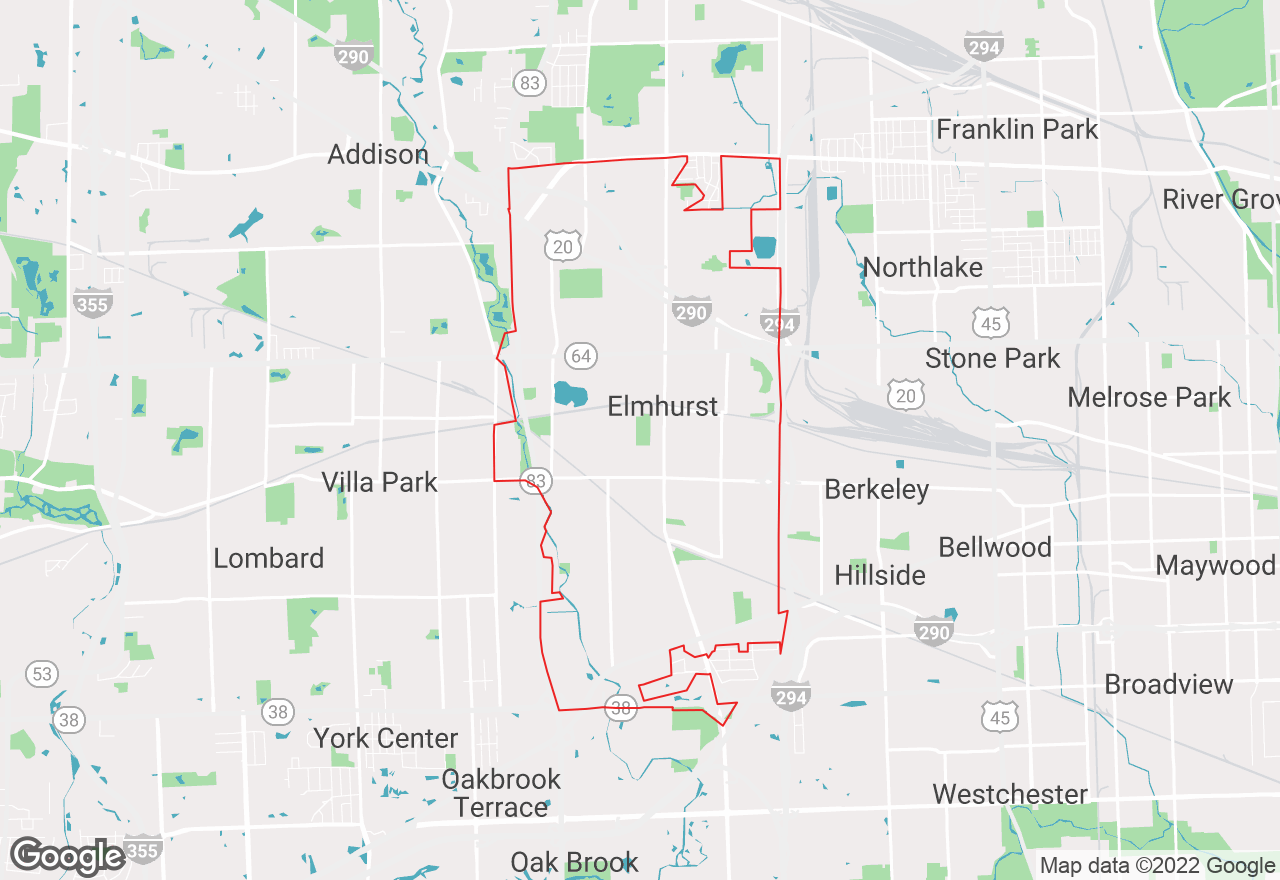 Elmhurst map