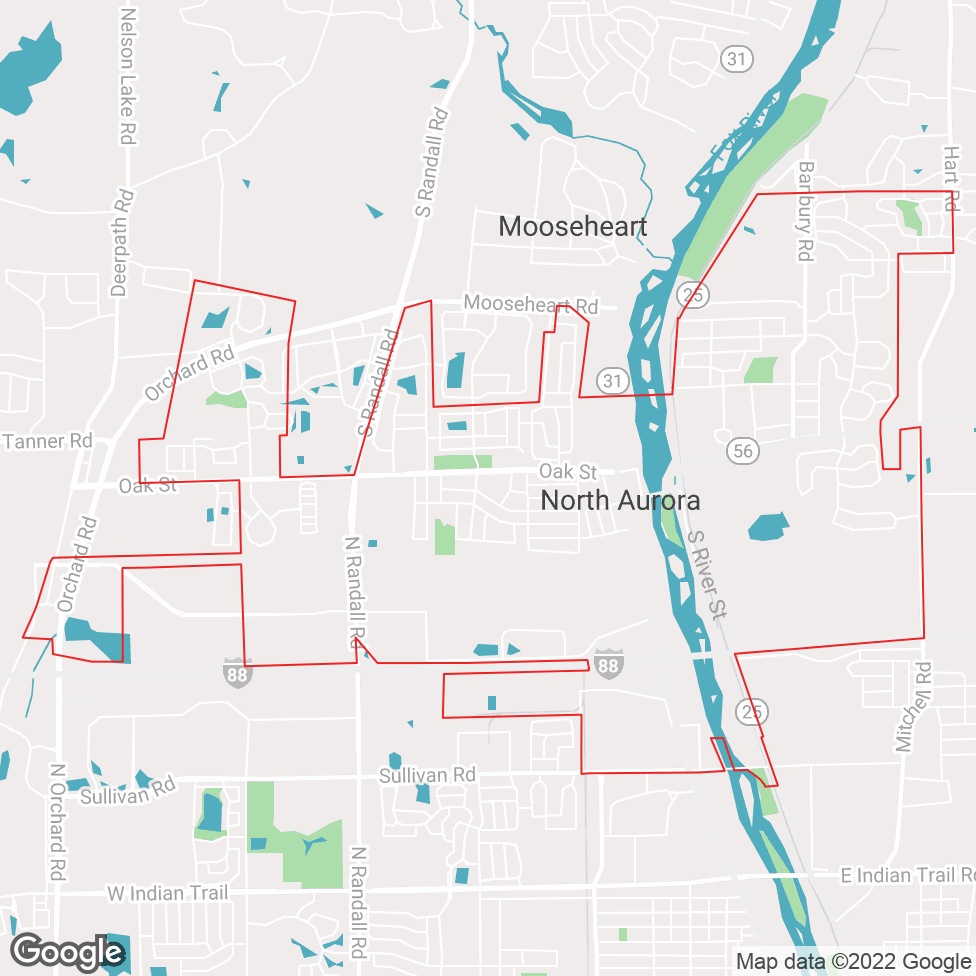 North Aurora map