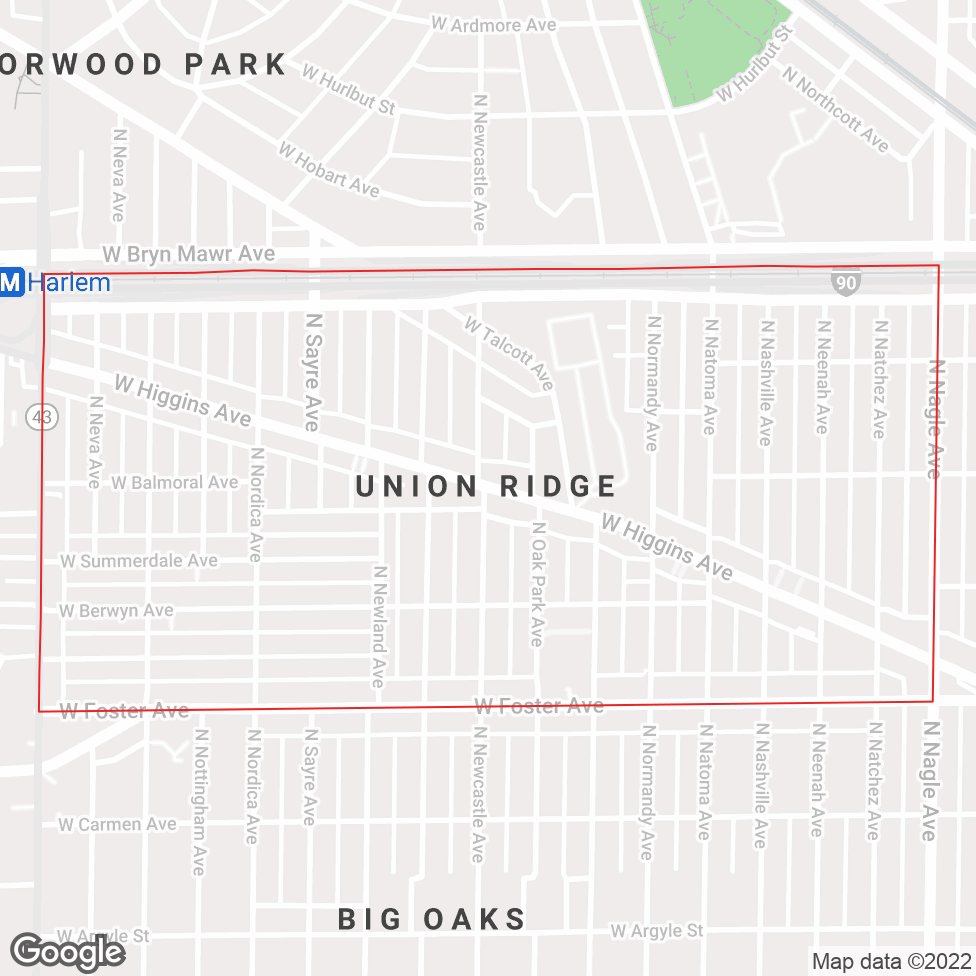 Union Ridge map