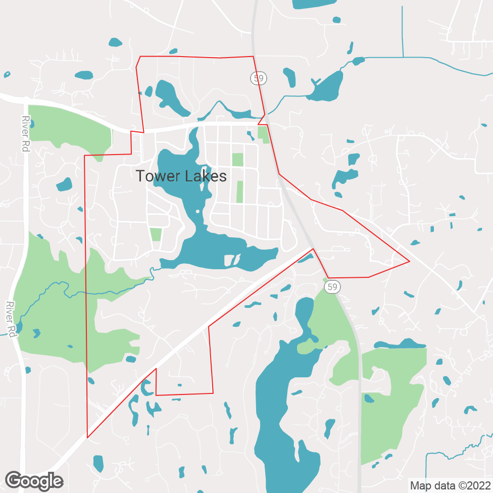 Tower Lakes map