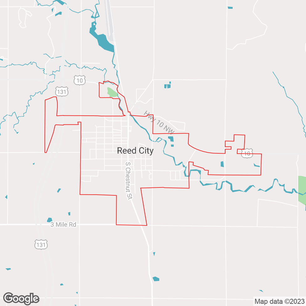 Reed City map