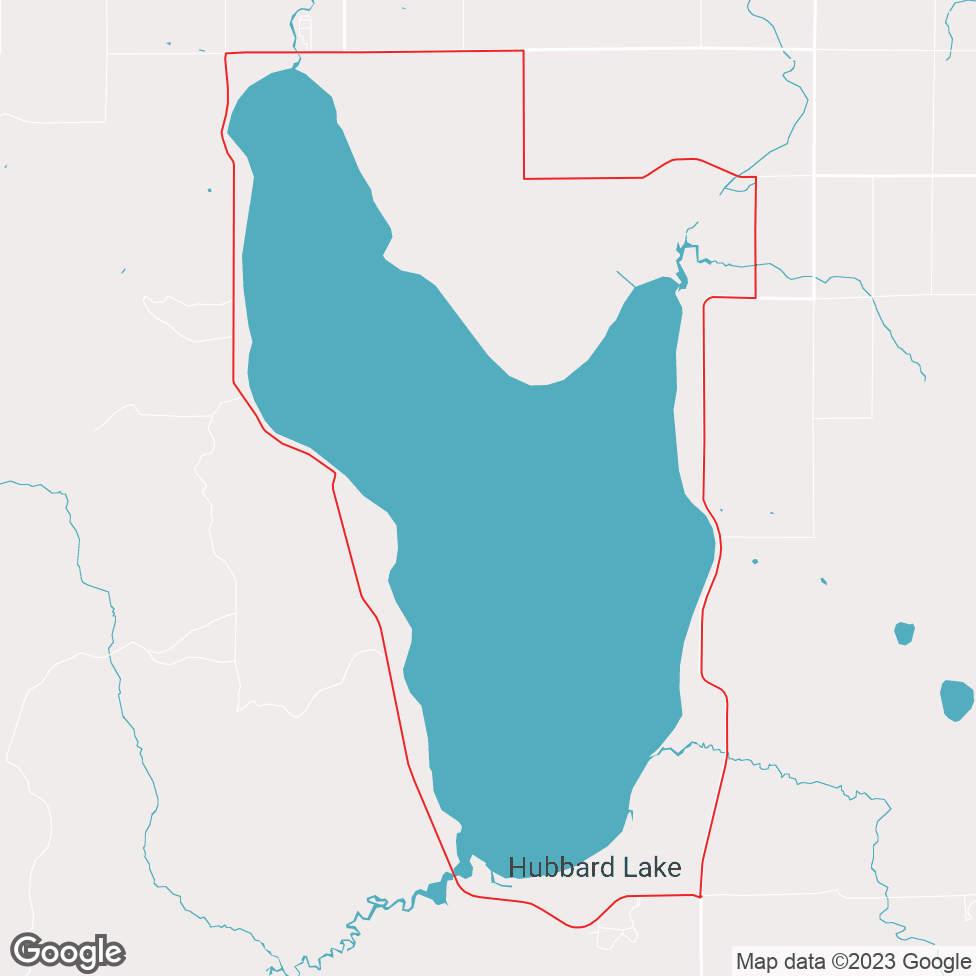 Hubbard Lake map