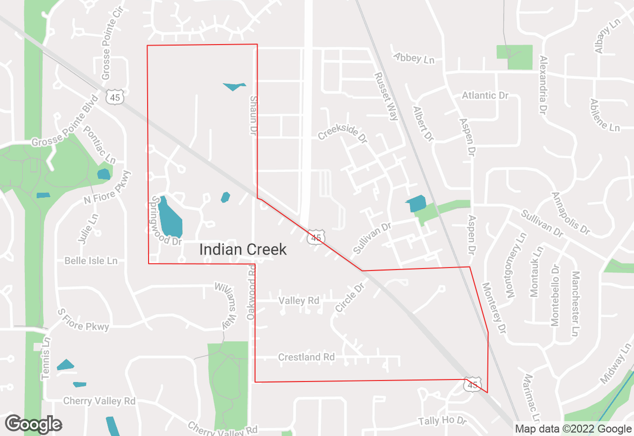 Indian Creek map