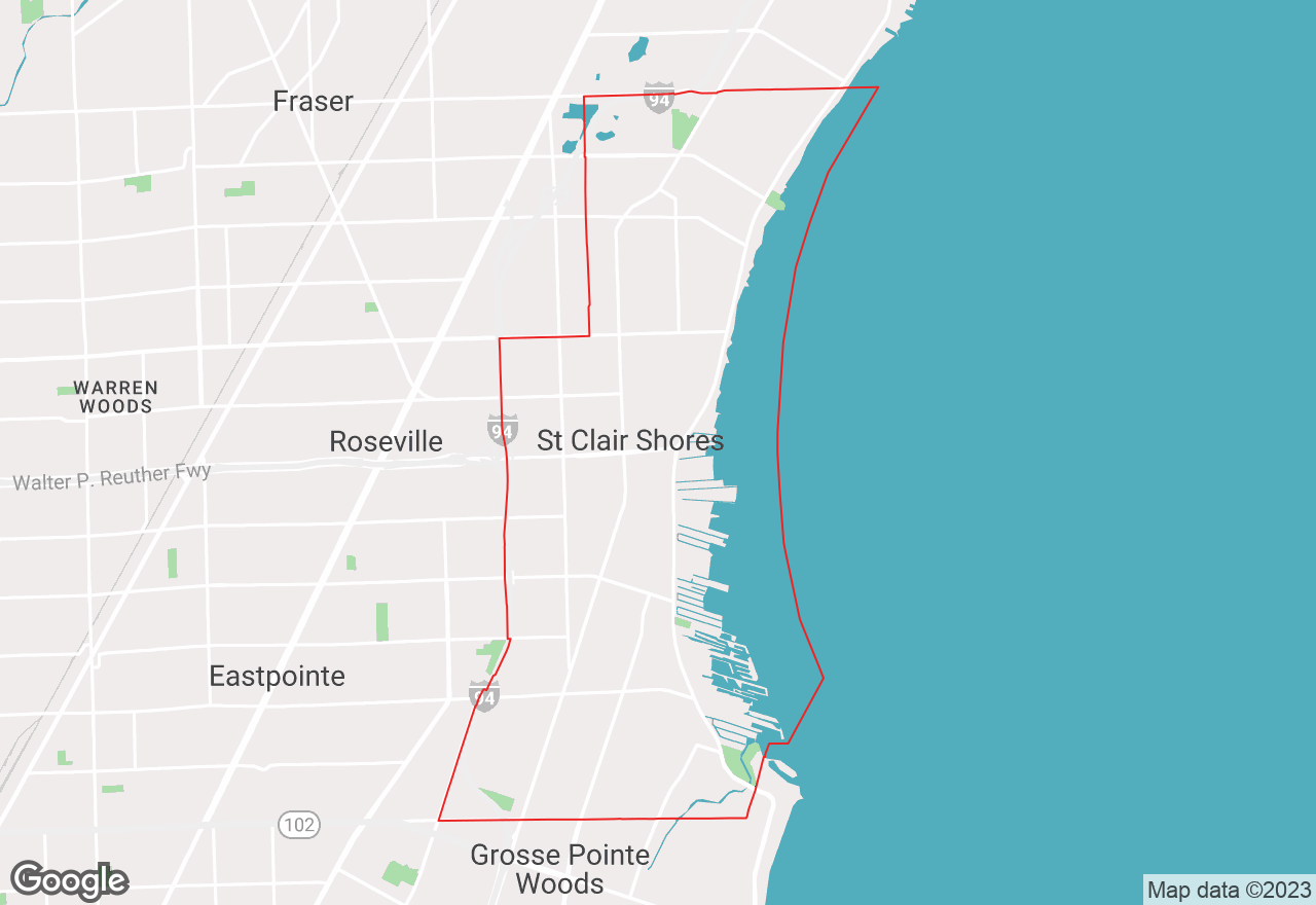 St. Clair Shores map