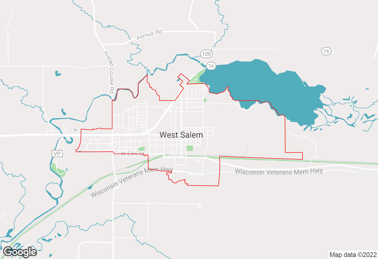 West Salem map