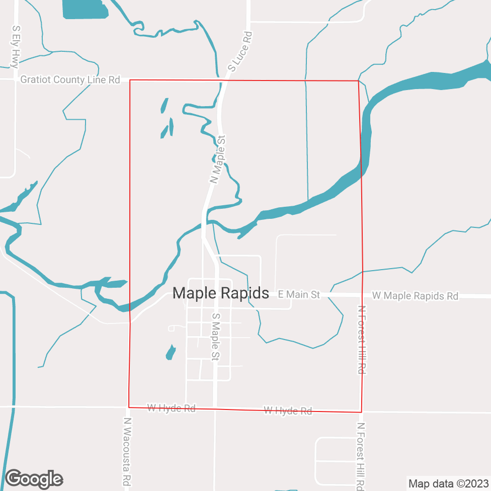 Maple Rapids map