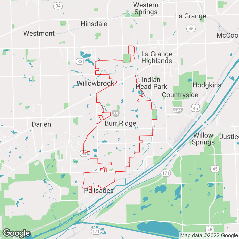 Burr Ridge map