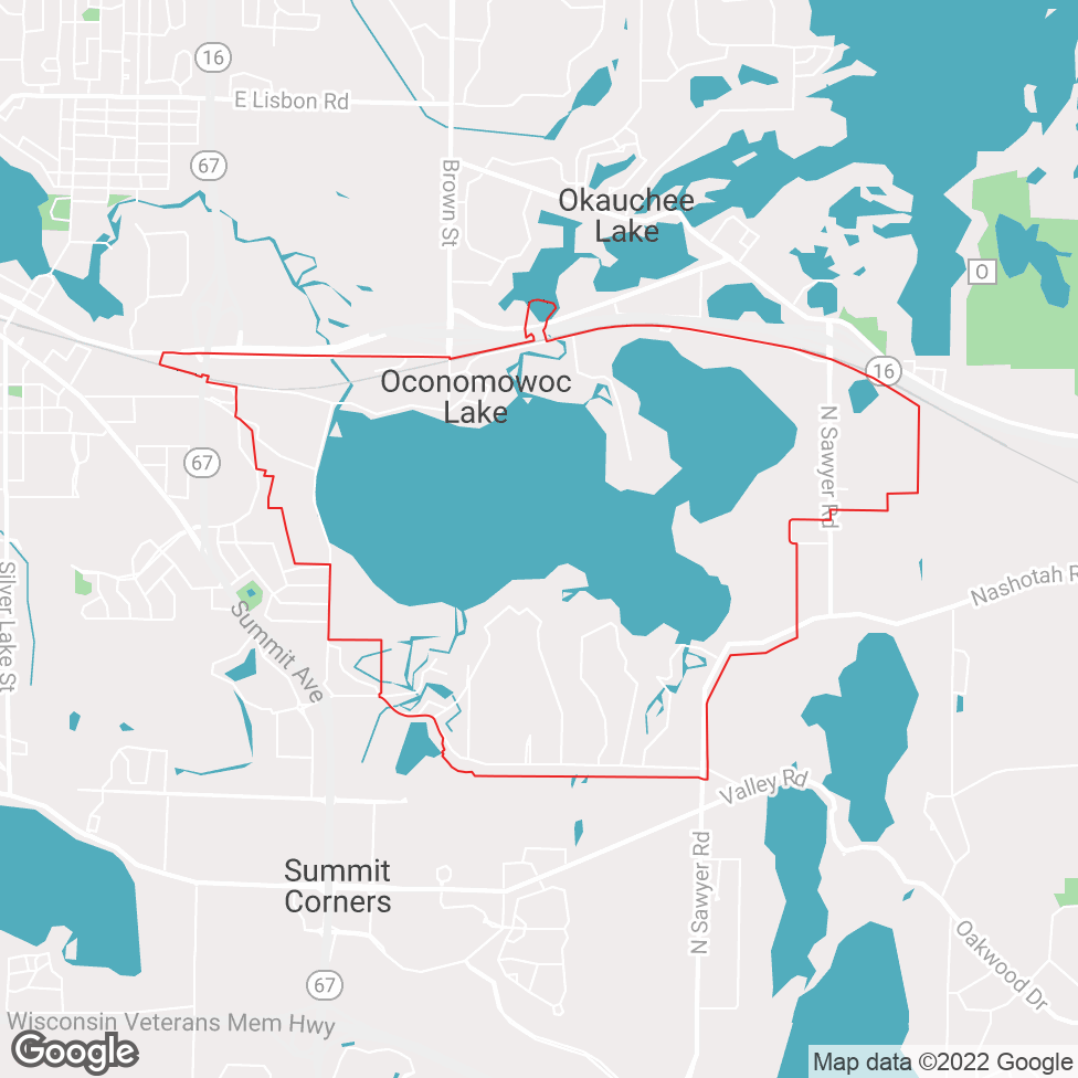 Oconomowoc Lake map