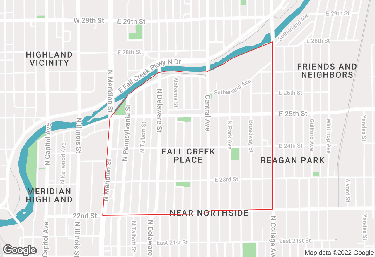 Fall Creek Place map