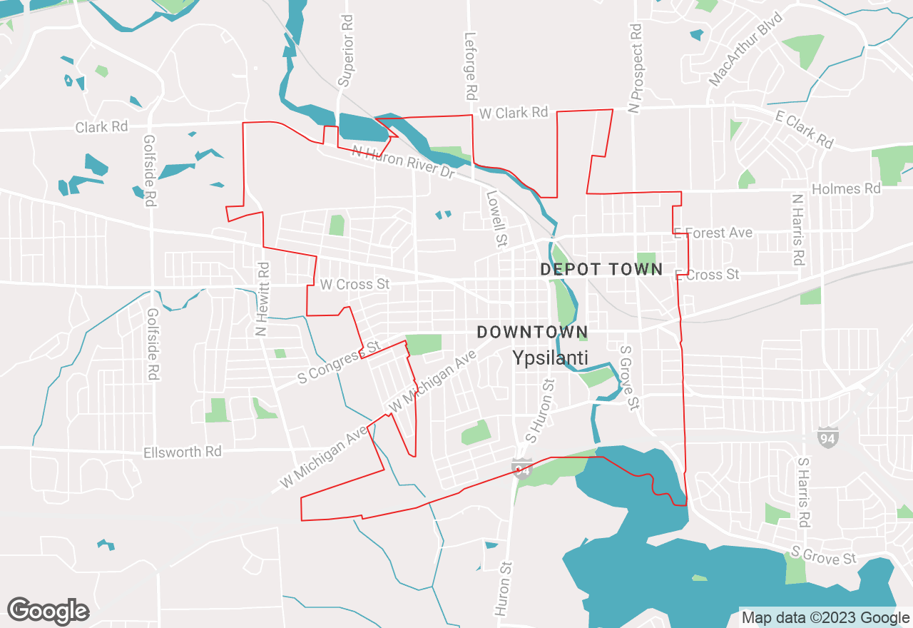 Ypsilanti map