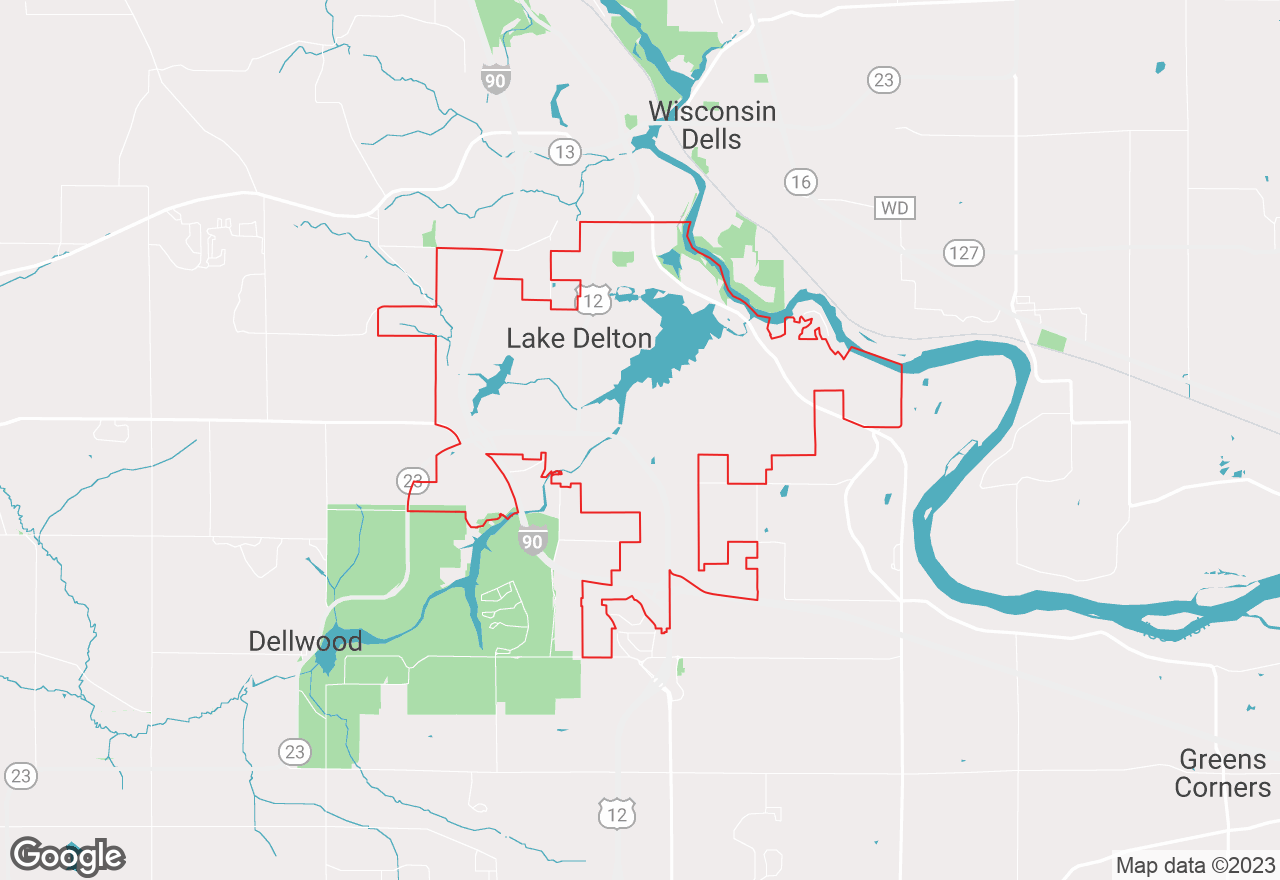 Lake Delton map