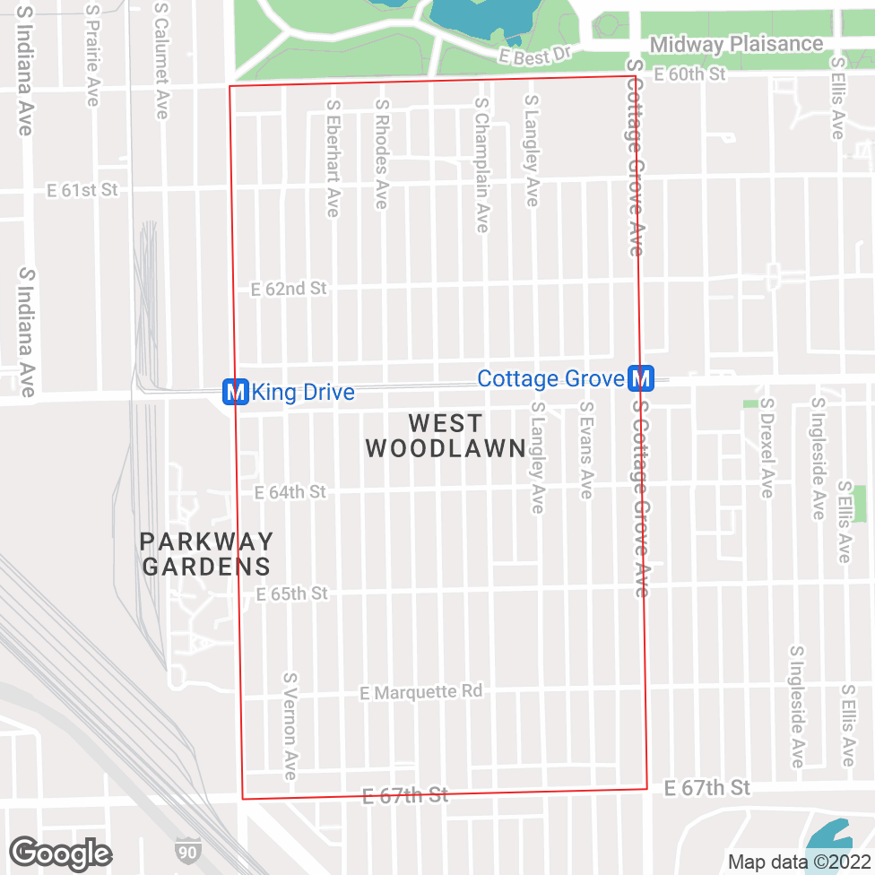 West Woodlawn map