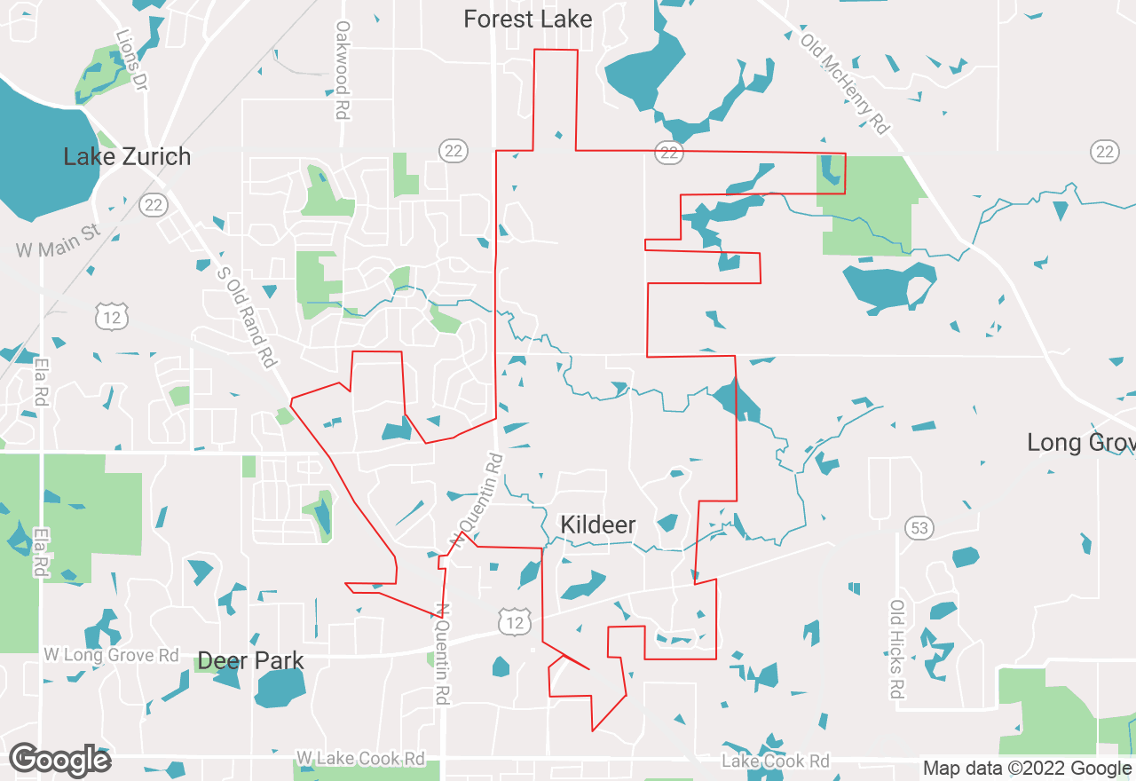 Kildeer map