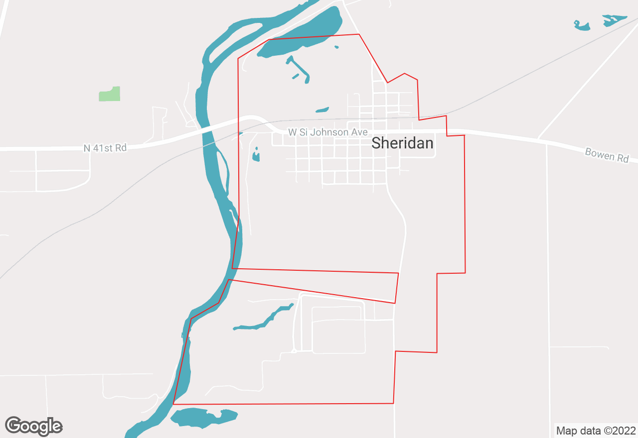 Sheridan map