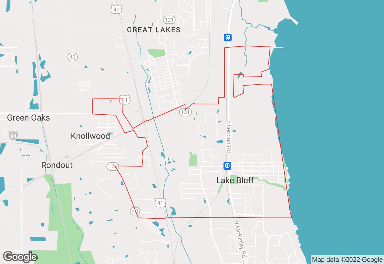 Lake Bluff map