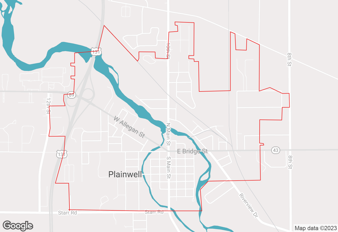 Plainwell map