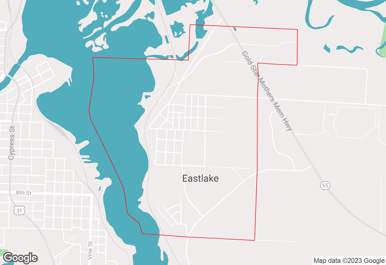 Eastlake map