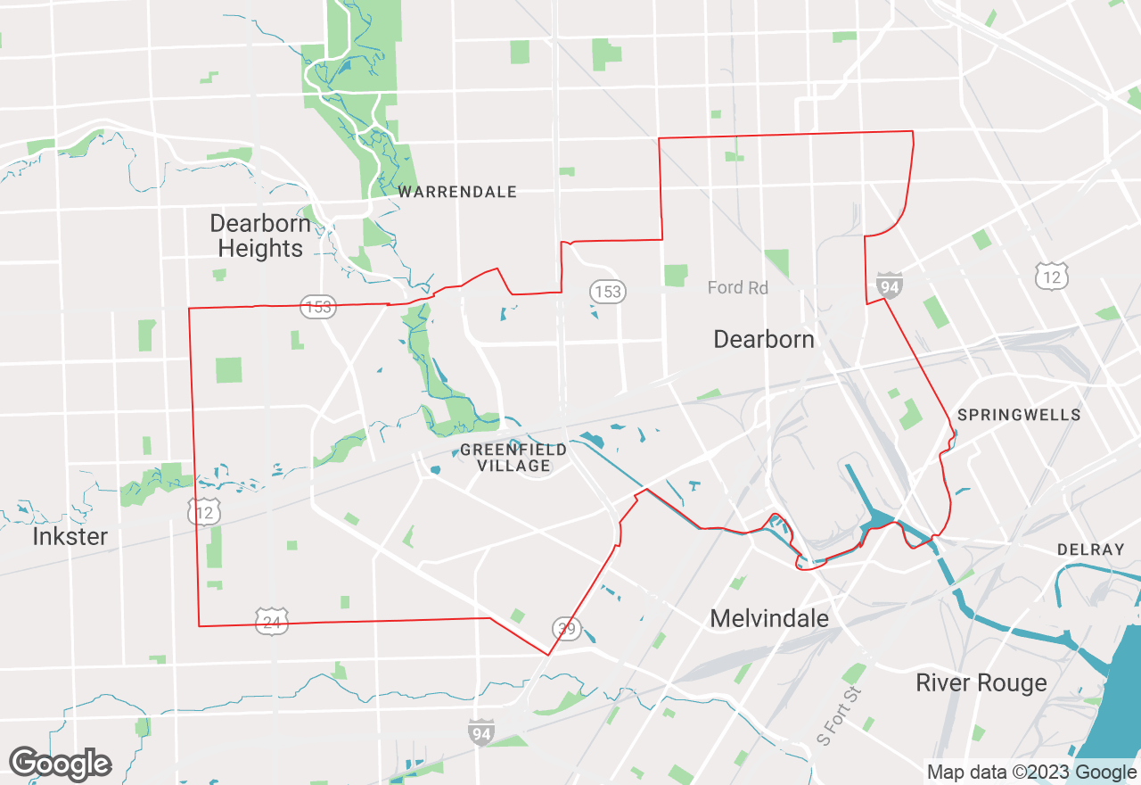 Dearborn map