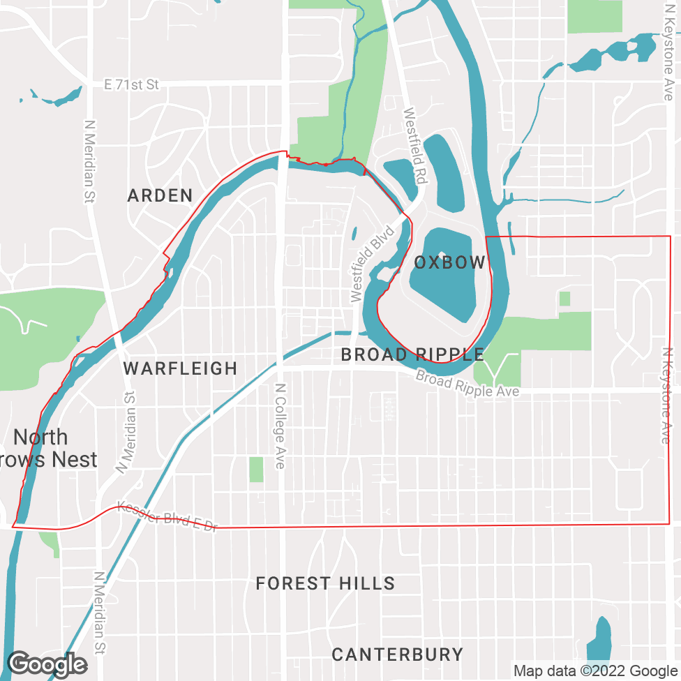 Broad Ripple map