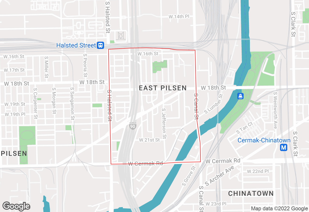 East Pilsen map