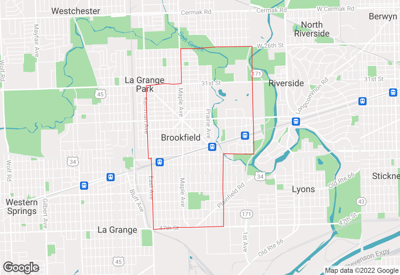 Brookfield map