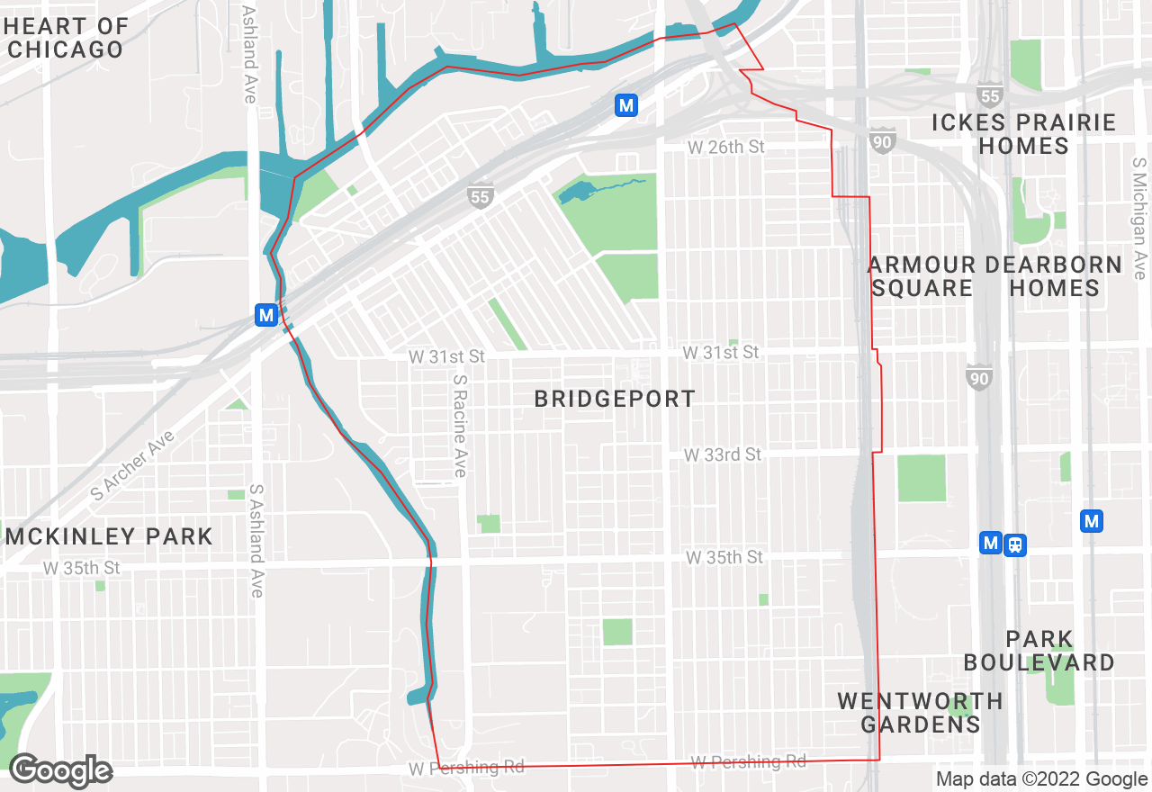 Bridgeport map