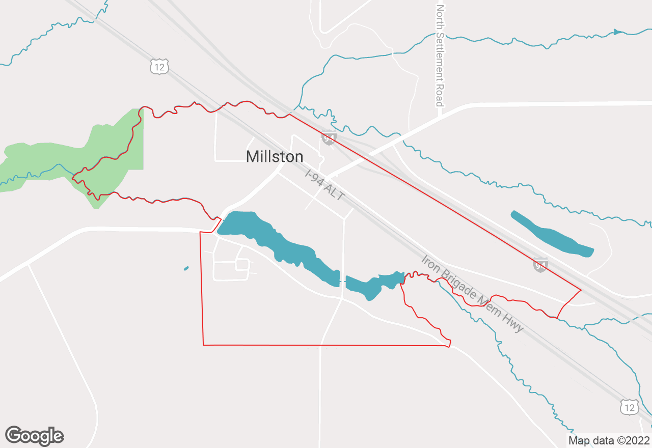 Millston map