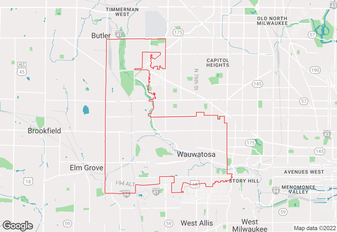 Wauwatosa map