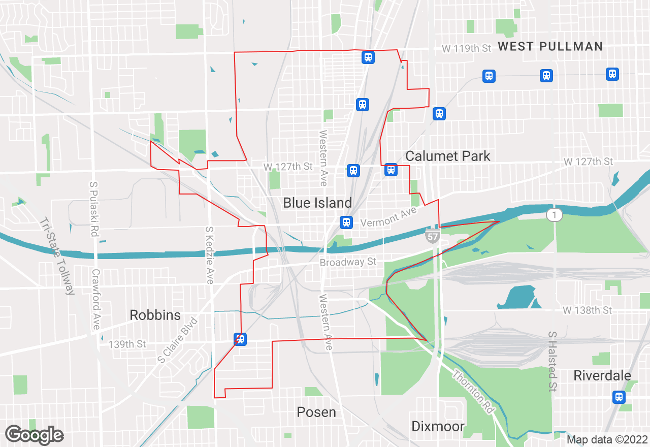 Blue Island map