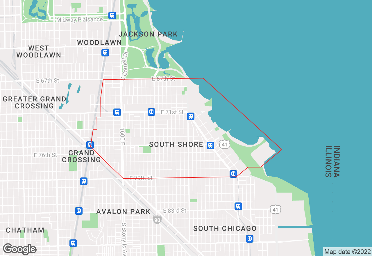 South Shore map