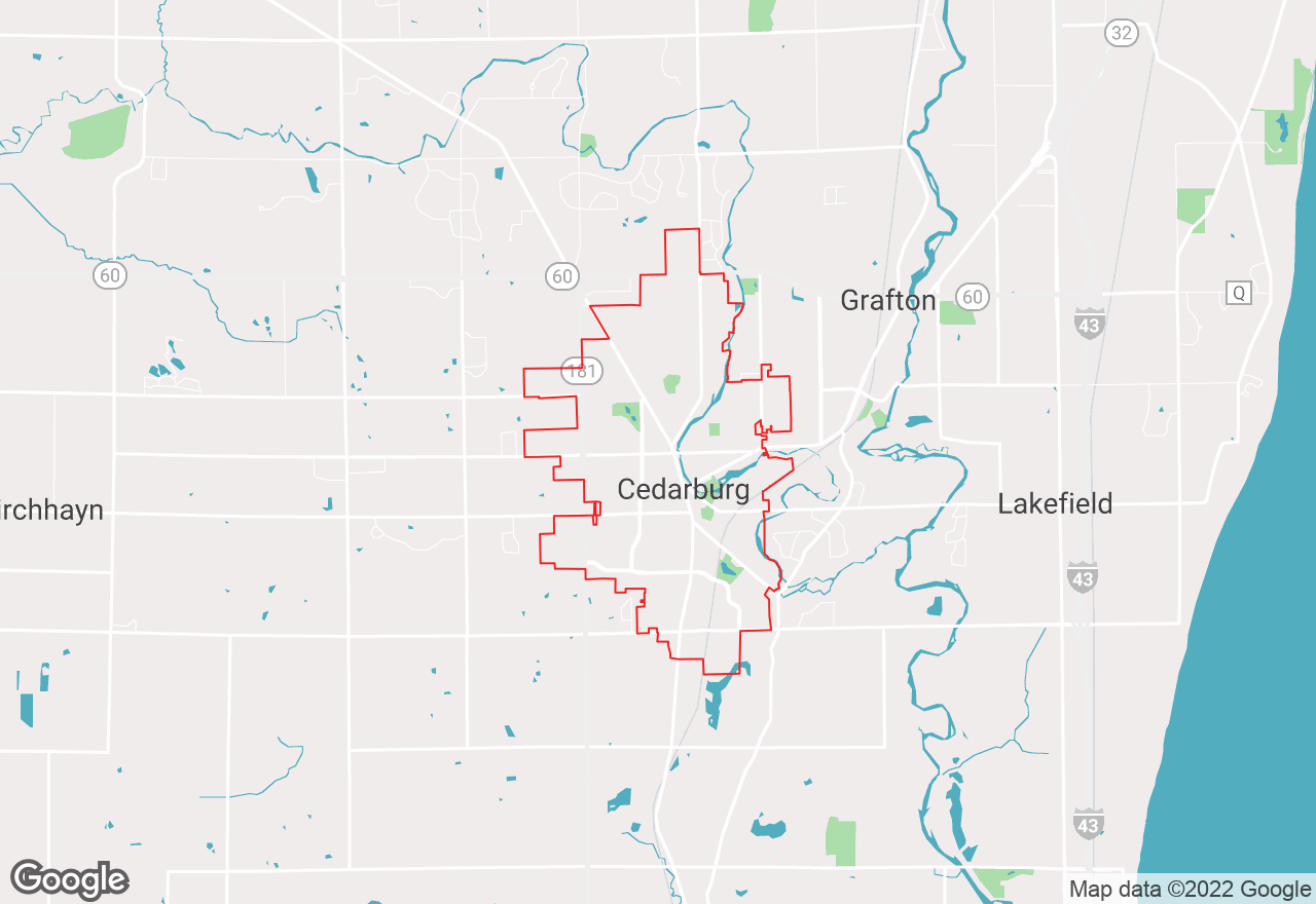 Cedarburg map