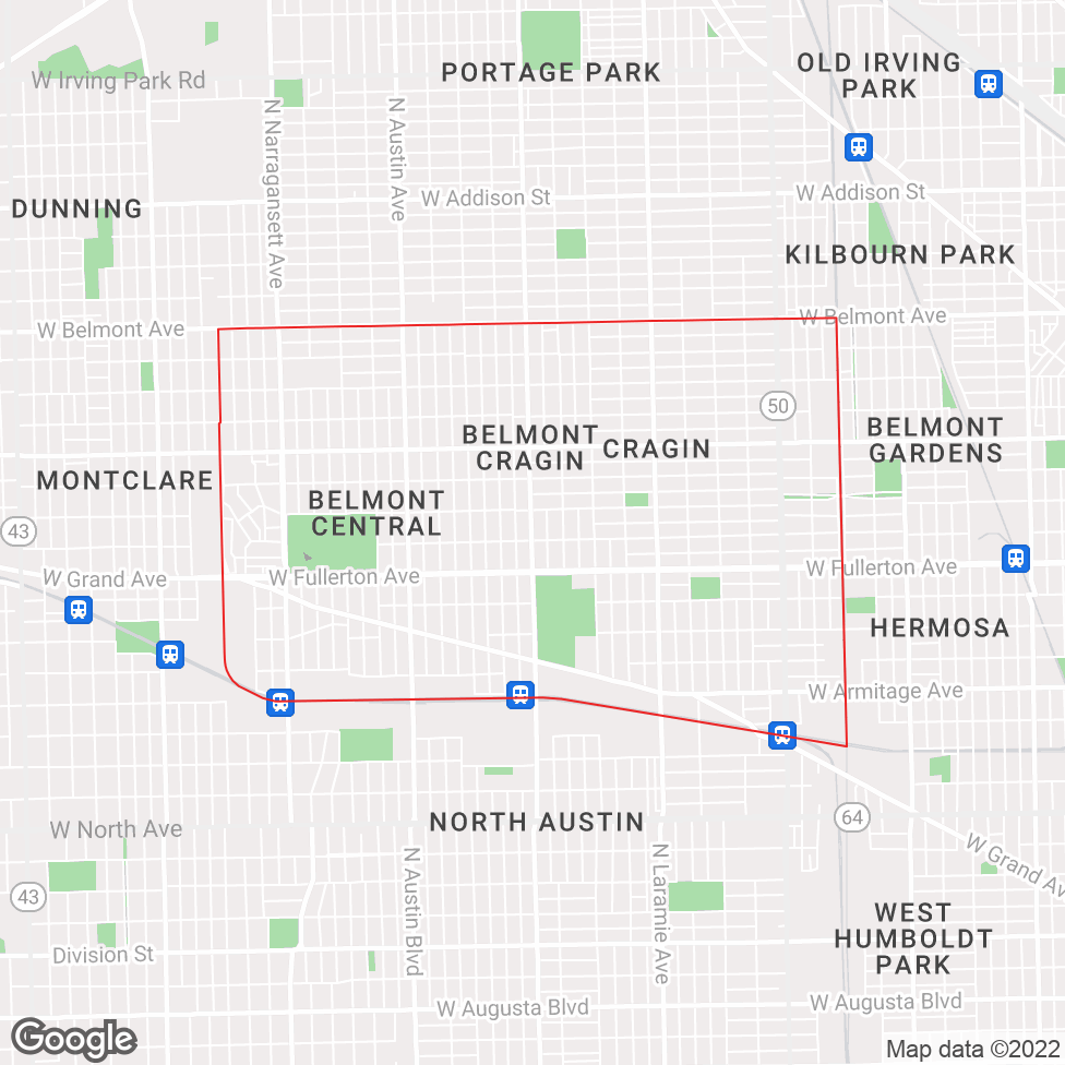 Belmont Cragin map