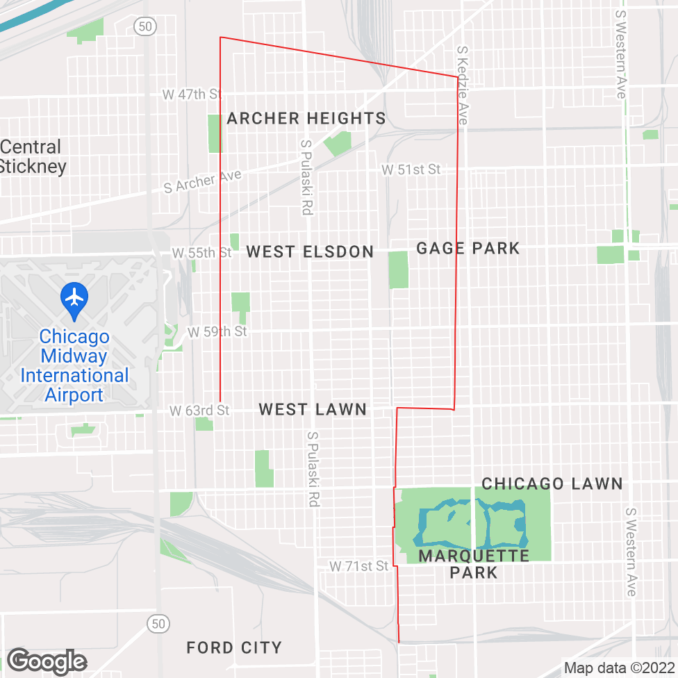 Chicago Lawn map