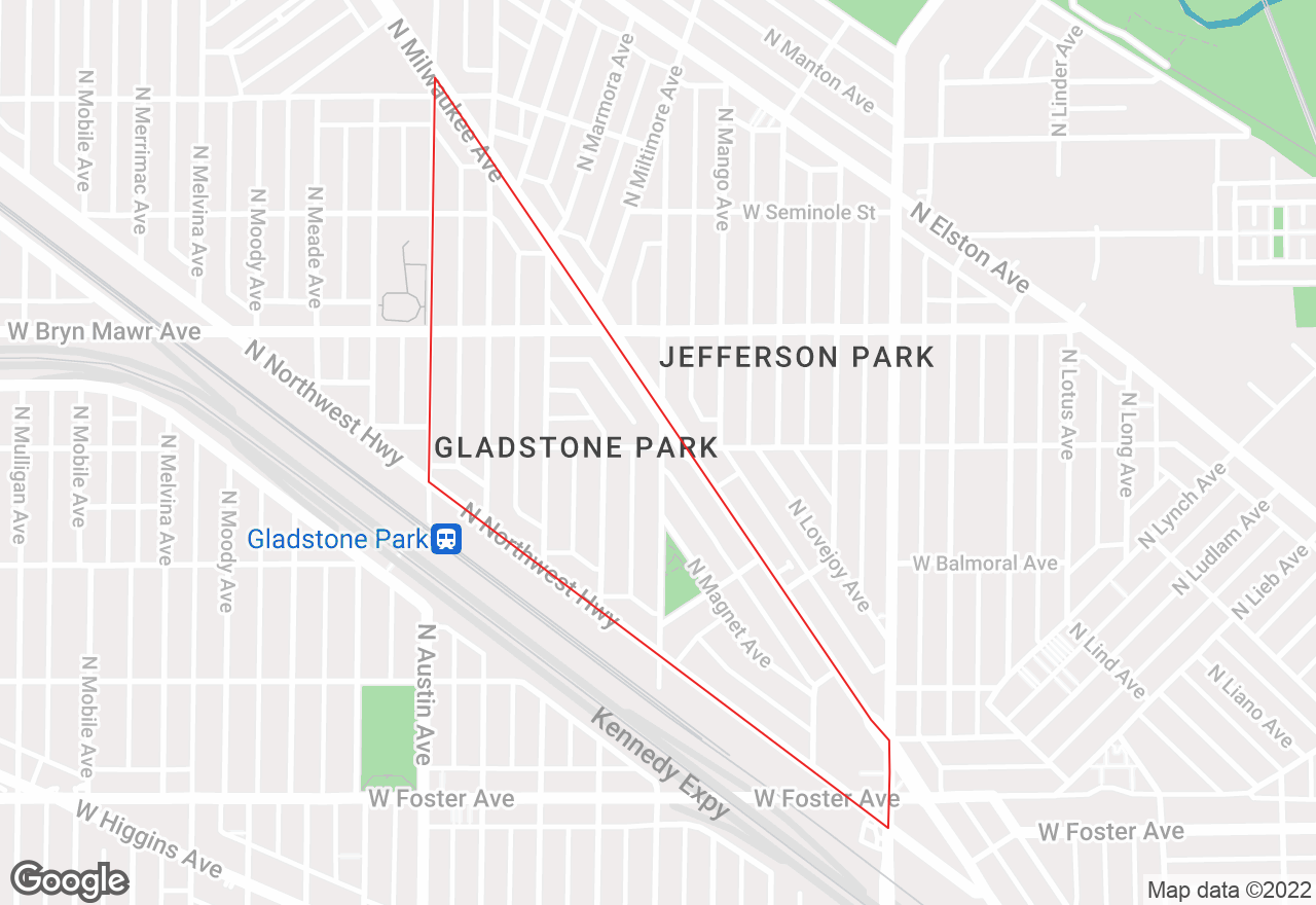 Gladstone Park map