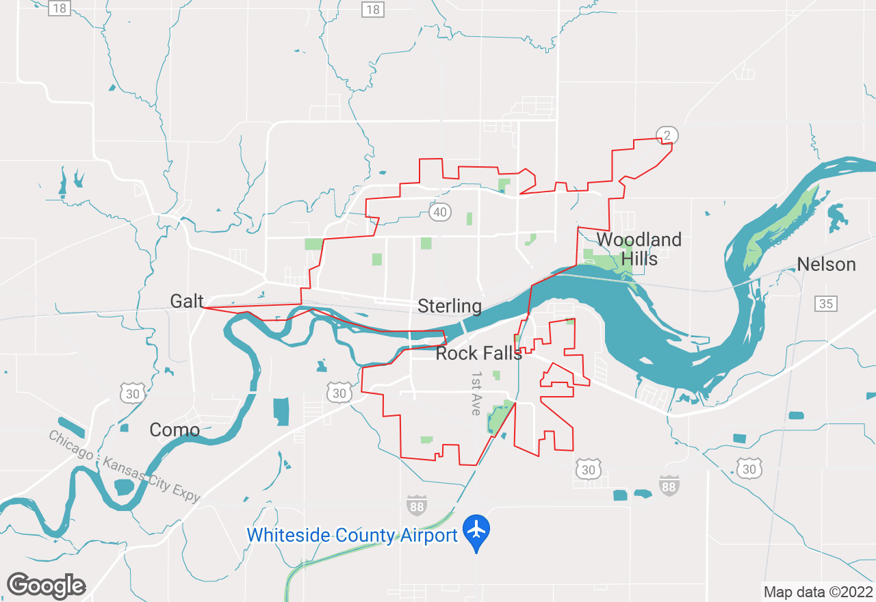 Rock Falls map