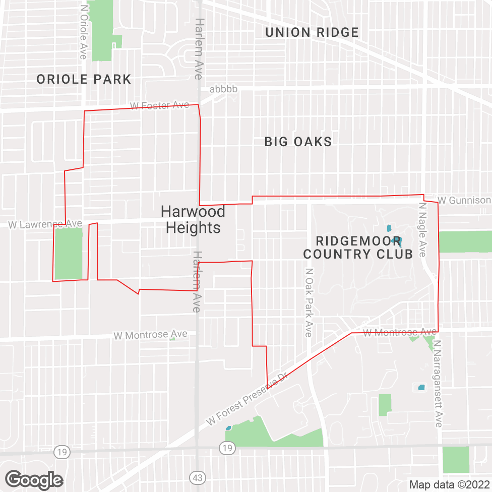 Harwood Heights map