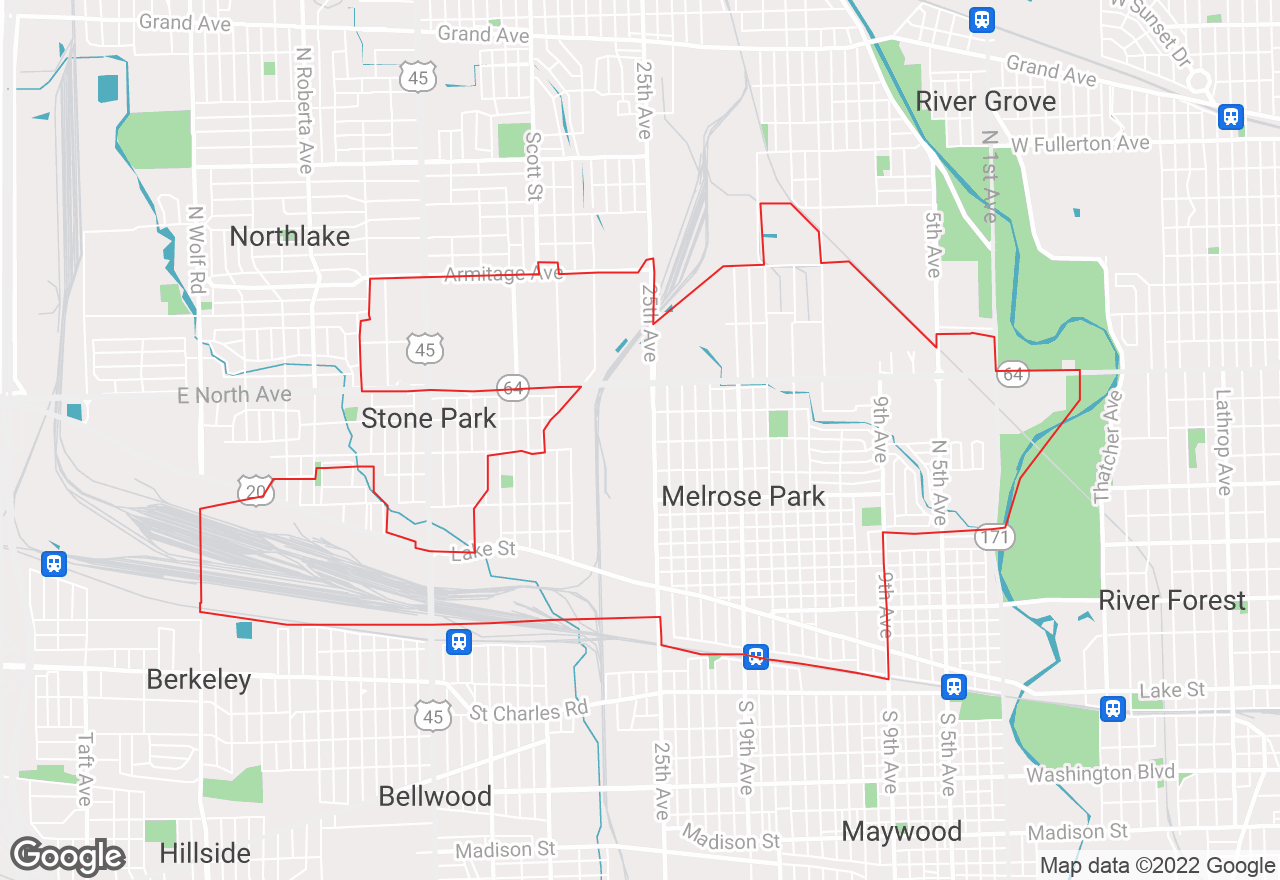 Melrose Park map