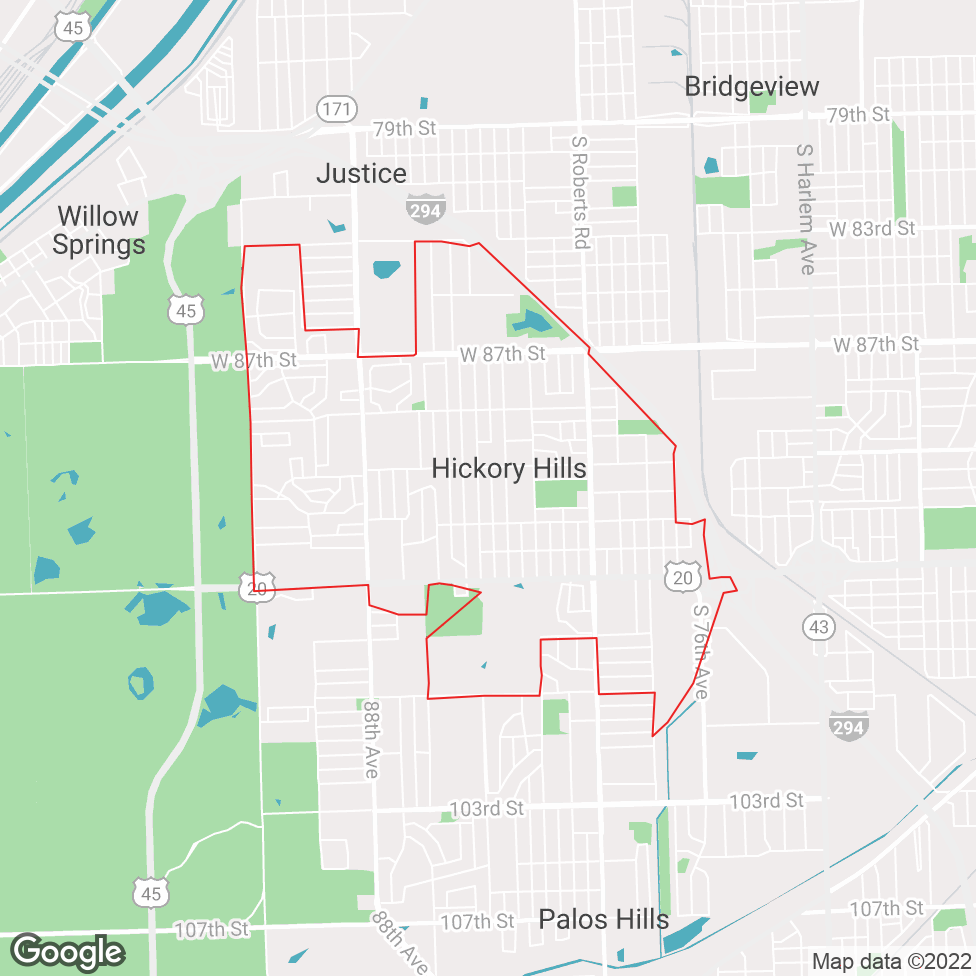 Hickory Hills map