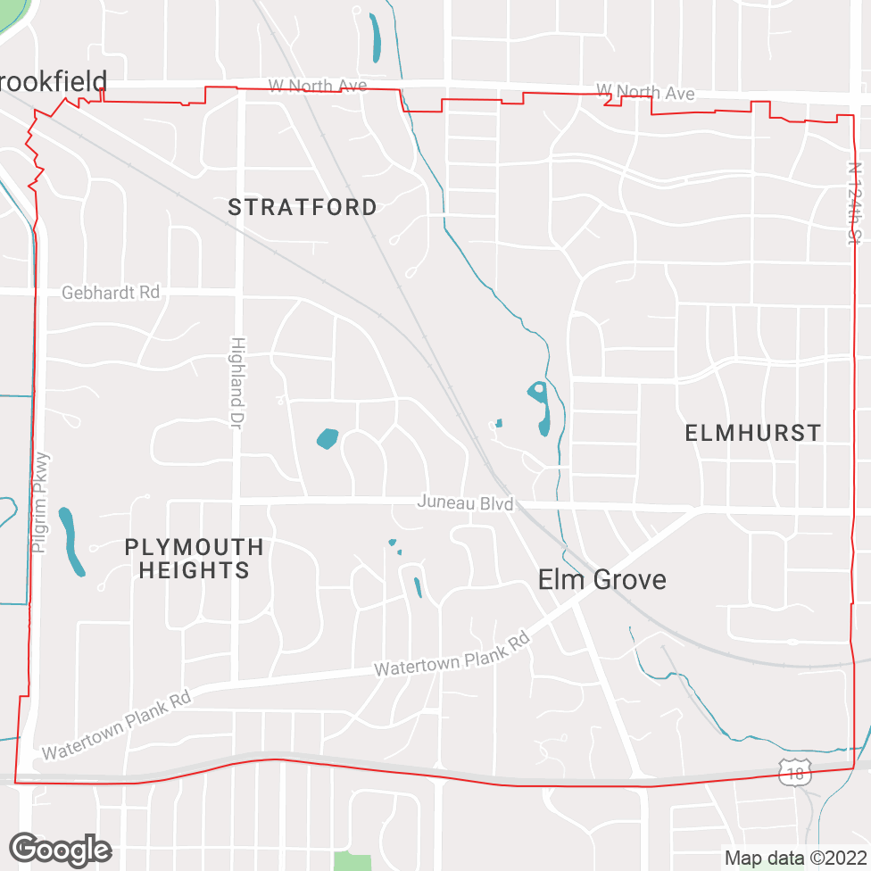 Elm Grove map