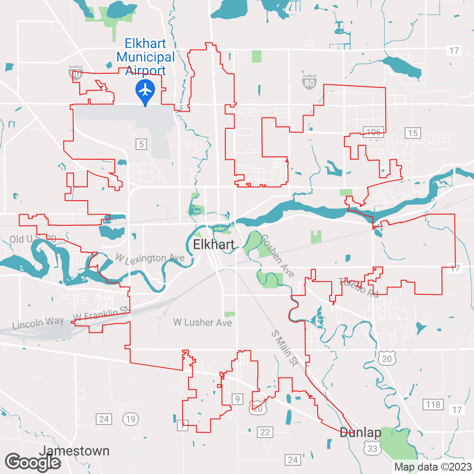 Elkhart map