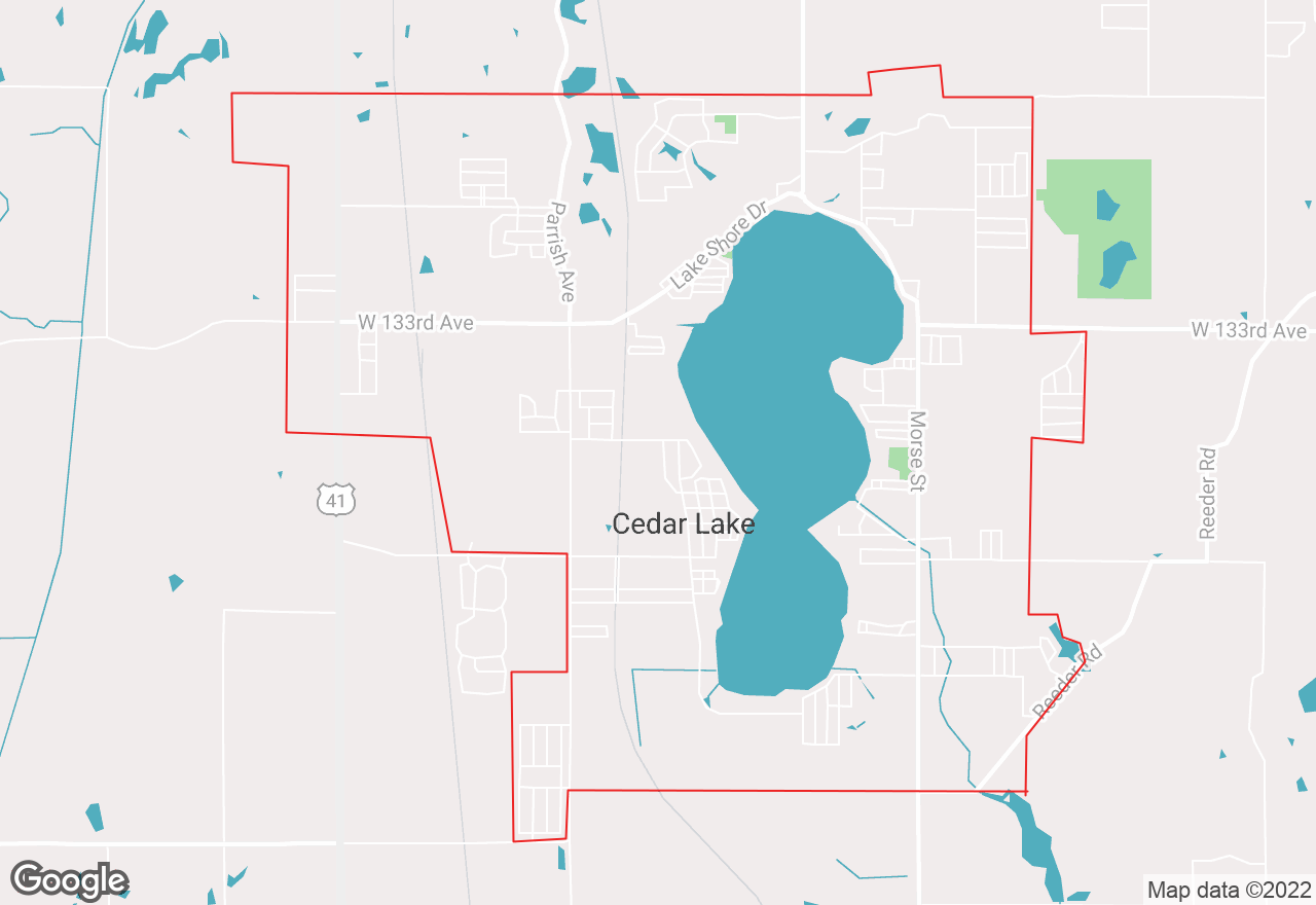 Cedar Lake map