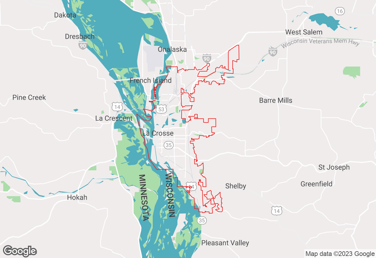 La Crosse map