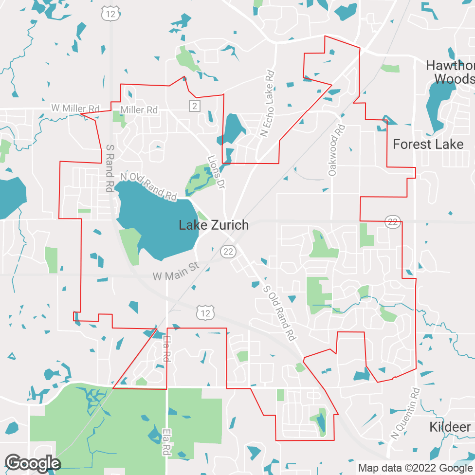 Lake Zurich map