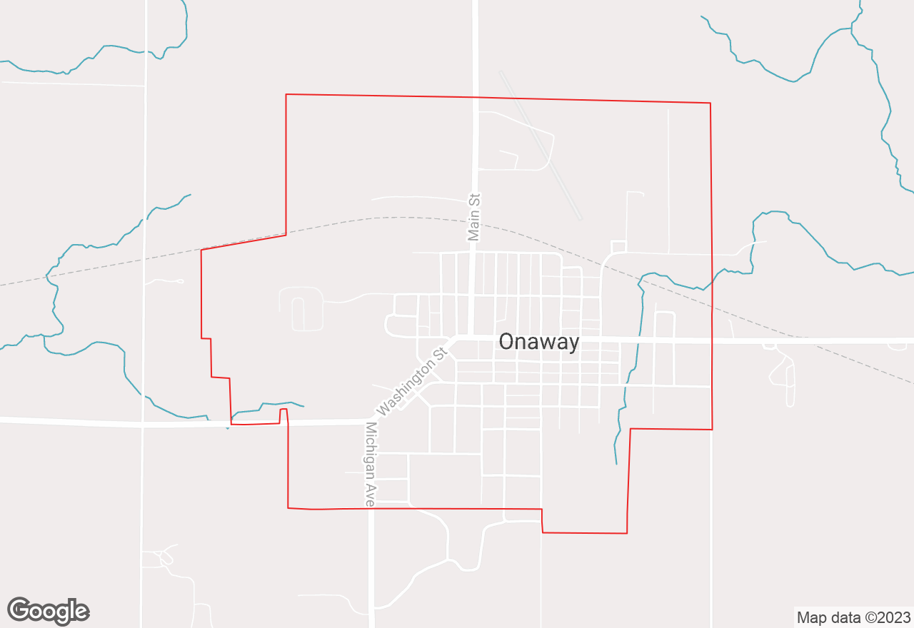 Onaway map